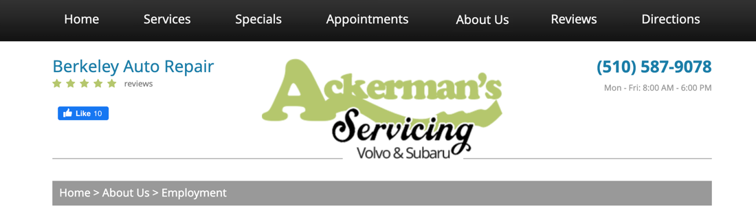 Ackerman's Servicing Volvo & Subaru